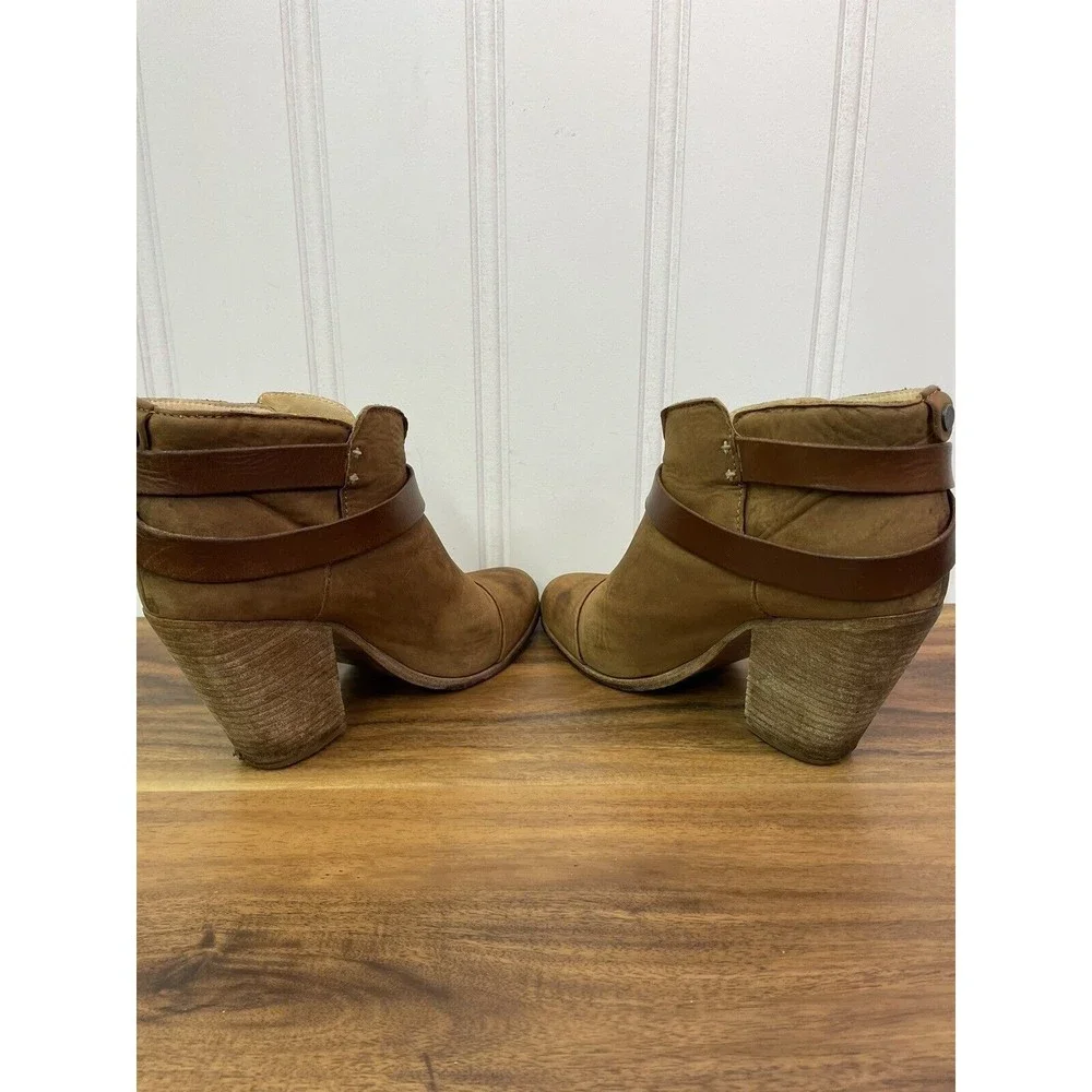 Rag‎ & Bone Women's Brown Suede Leather Heeled Ankle Boots - Size 39